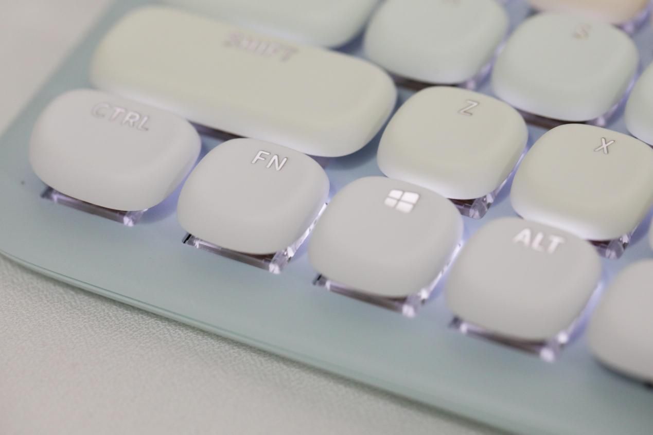 机械键盘87键马卡龙,马卡龙配色键盘圆键