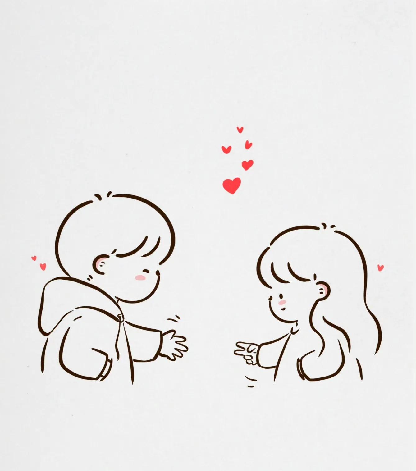 情侣头像爱情简单干净,双向奔赴的头像