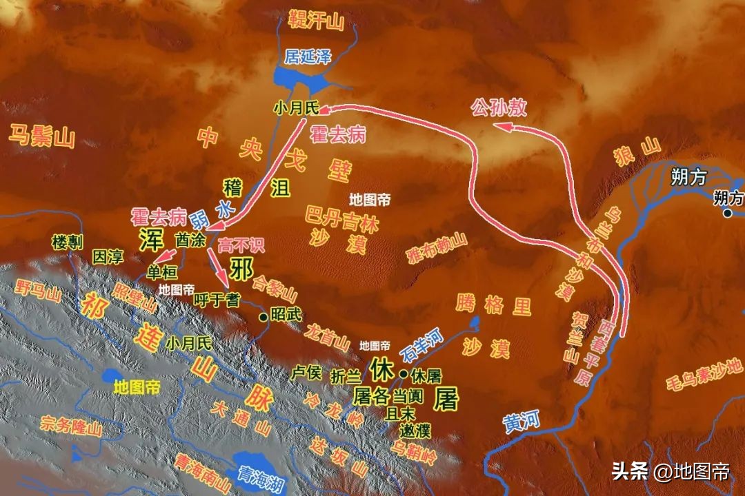 浑邪王投降汉朝汉武帝如何处置,霍去病击败的匈奴是哪里的