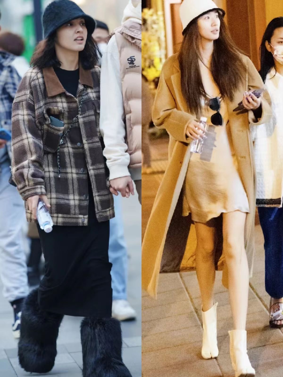 冬天时尚洋气帽子最新款上面带网,最近很火的帽子减龄冬季帽