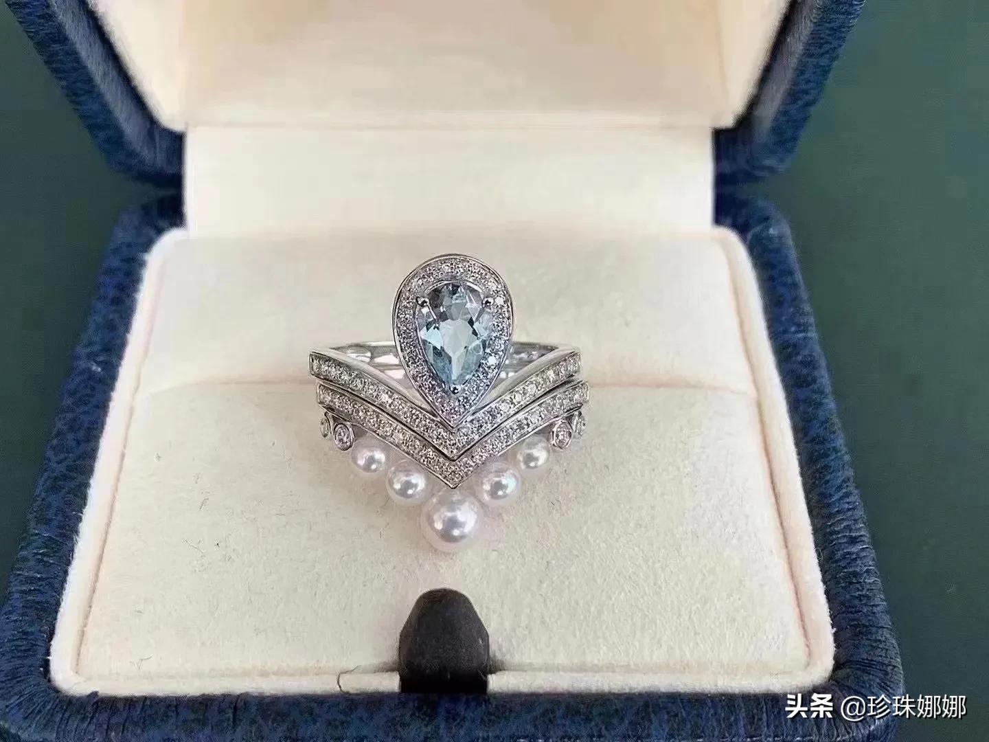 尚美海蓝宝珍珠戒指款式,尚美巴黎海蓝宝戒指哪里买
