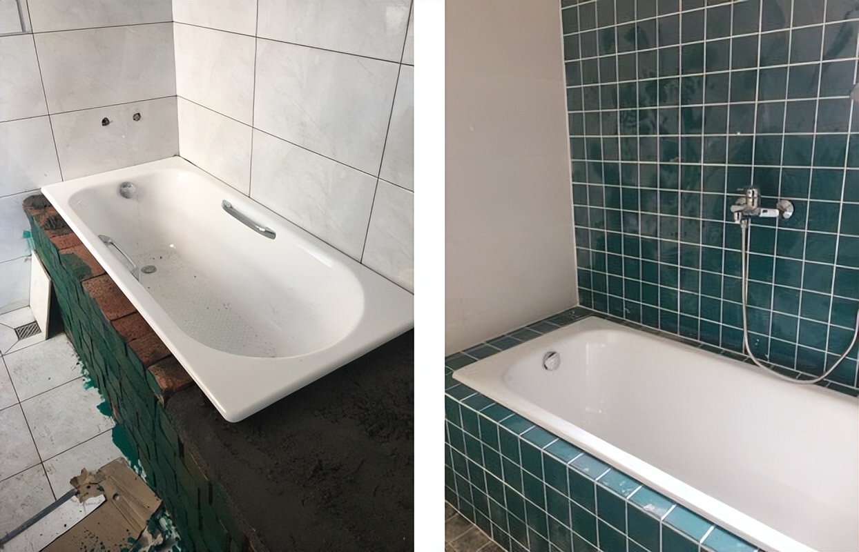 浴缸进水和排水预留尺寸图,浴缸预埋水管预留尺寸示意图