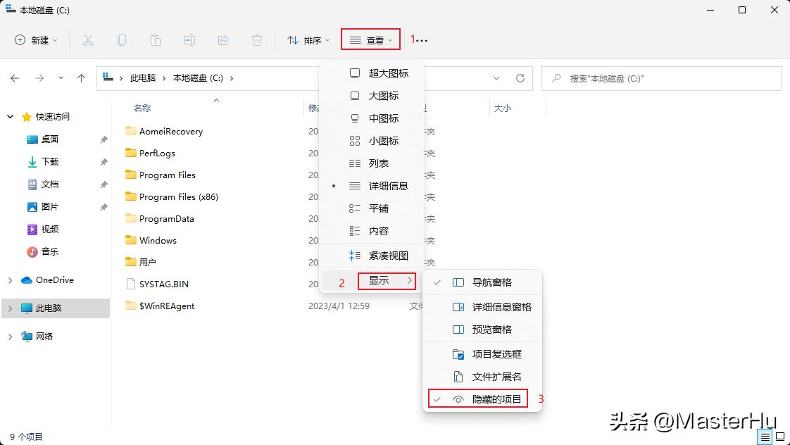 windows-sys6：显示隐藏文件夹