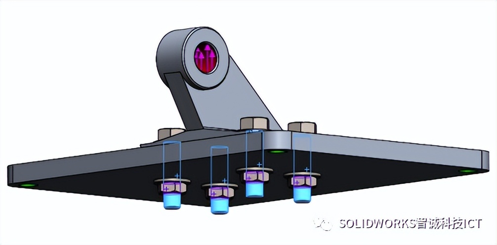 solidworks装配图螺栓受力分析,solidworkssimulation静力分析