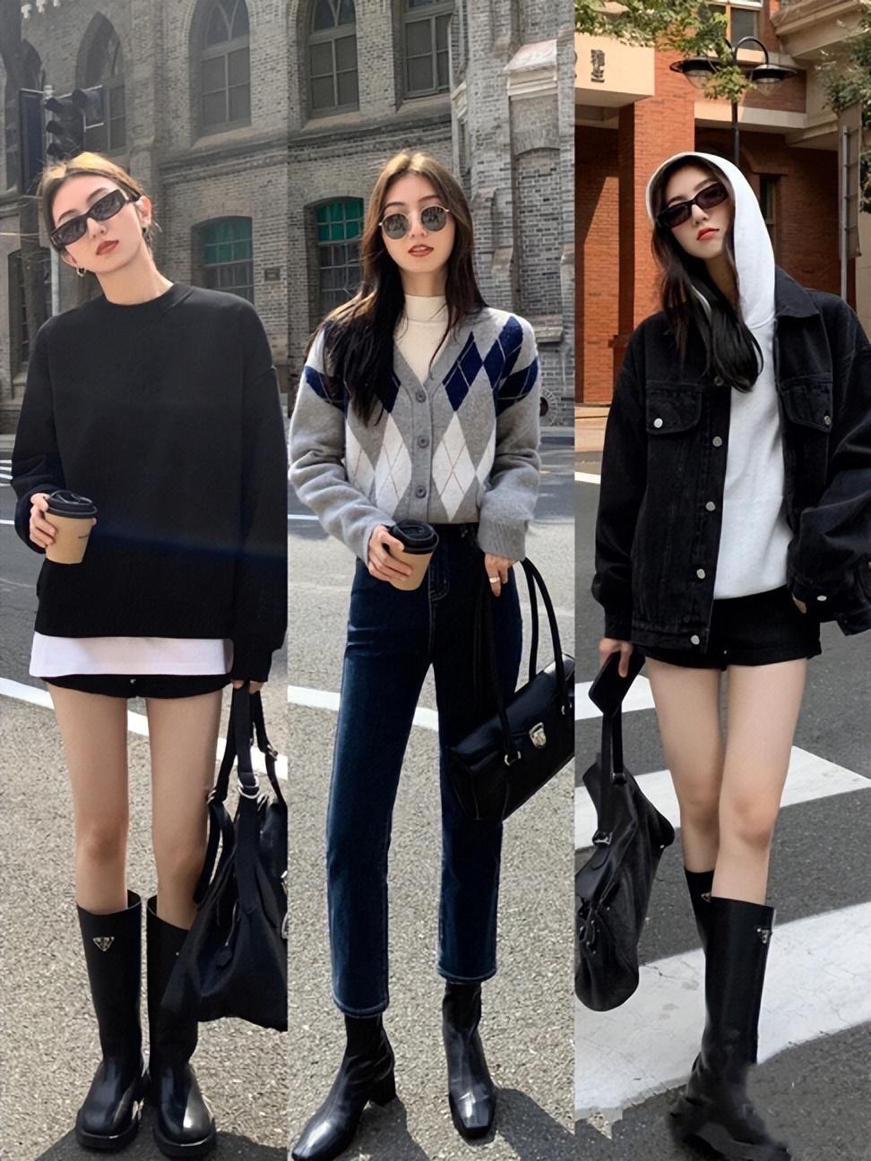 冬季韩系风时尚穿搭,秋冬韩系风穿搭示范