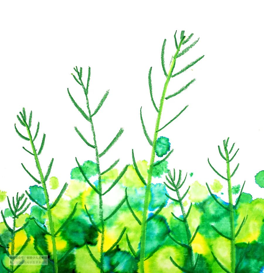 儿童画教程｜春季自然美学课程《正是油菜花开时》