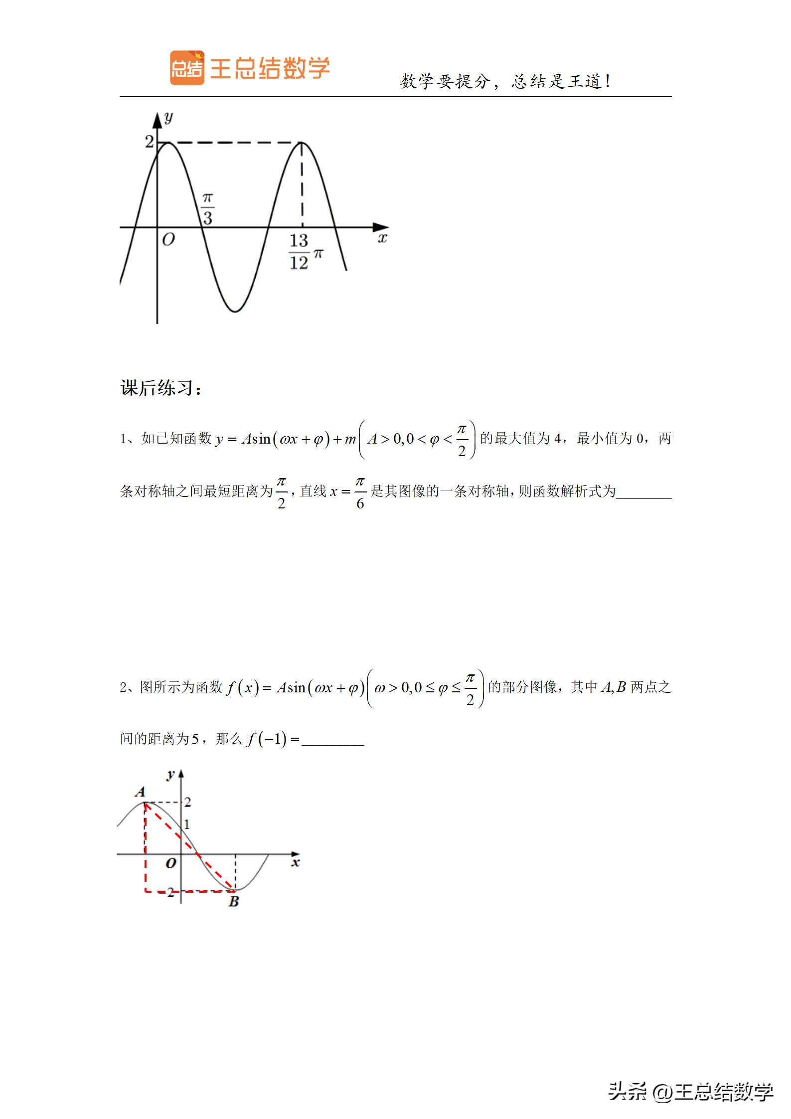 高中数学三角函数方法总结专题,三角函数知识储备