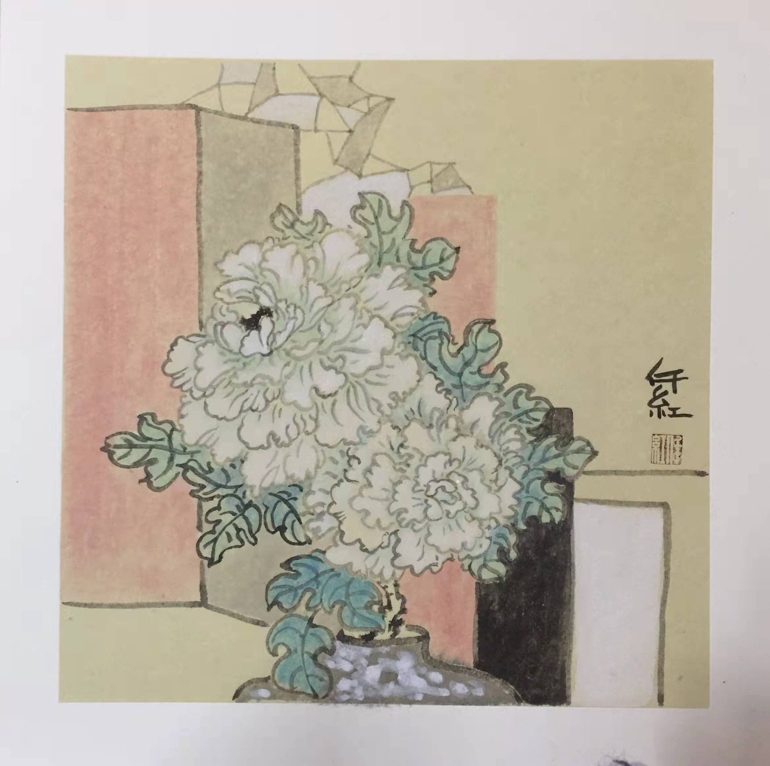 福虎迎春儿童画作品说明,福虎迎春吉祥如意