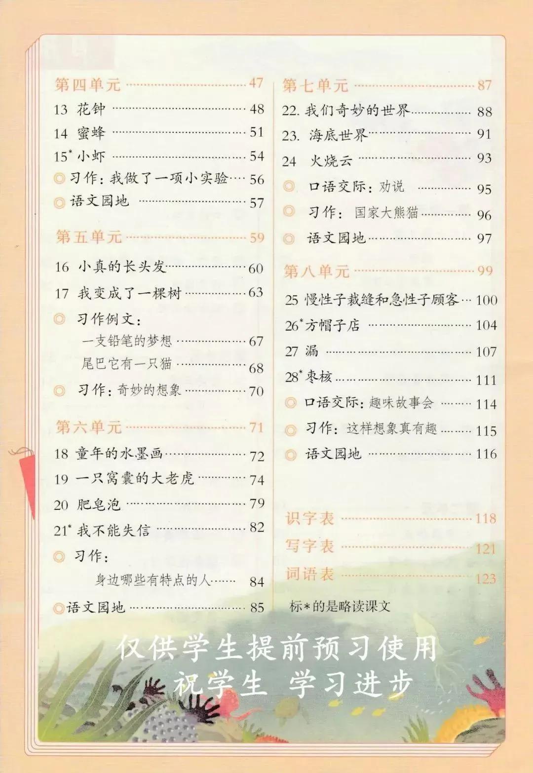 人教版小学语文三年级下册课本（电子版）寒假预习，快收藏