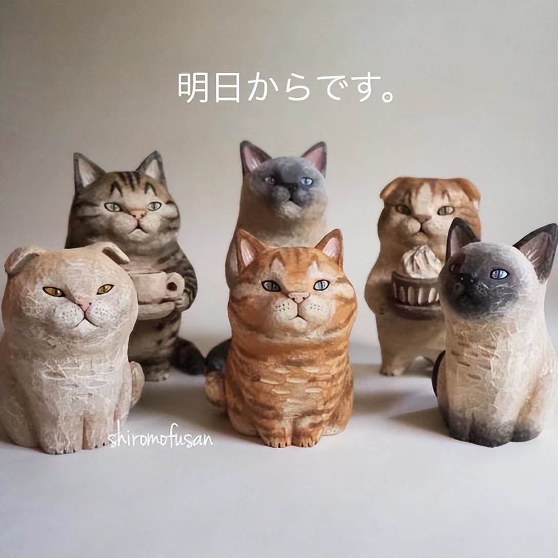 日本艺术家木雕猫,日本木雕猫艺术家