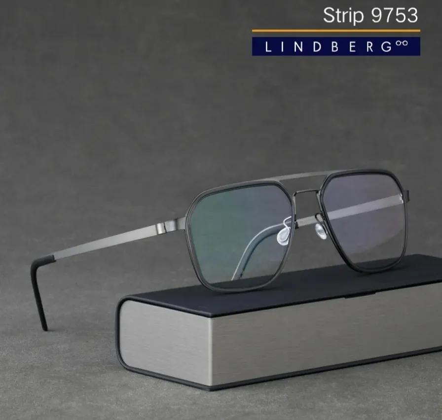 林德伯格9753双梁眼镜，玳瑁色镜框和纯黑色镜框，适合大脸修脸型