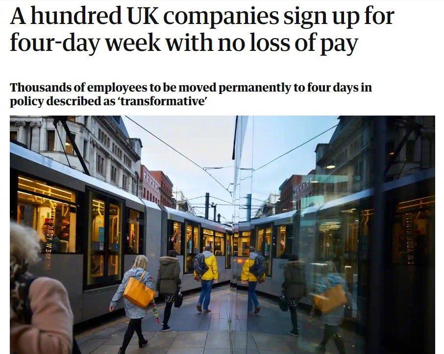 英国试点每周4天工作制,法国实行4天工作制一天工作4小时