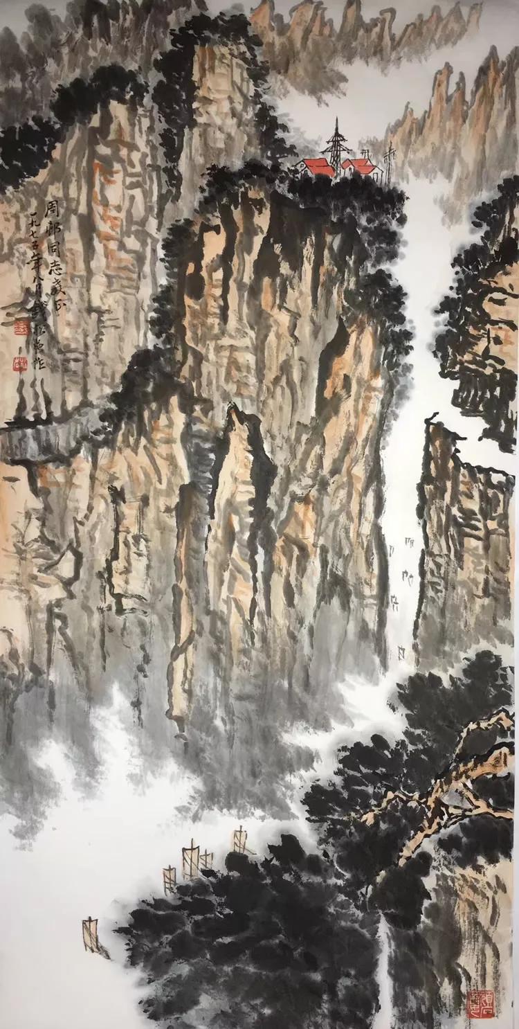 现代山水画名家竖幅作品欣赏,古代名家横幅山水画作品欣赏