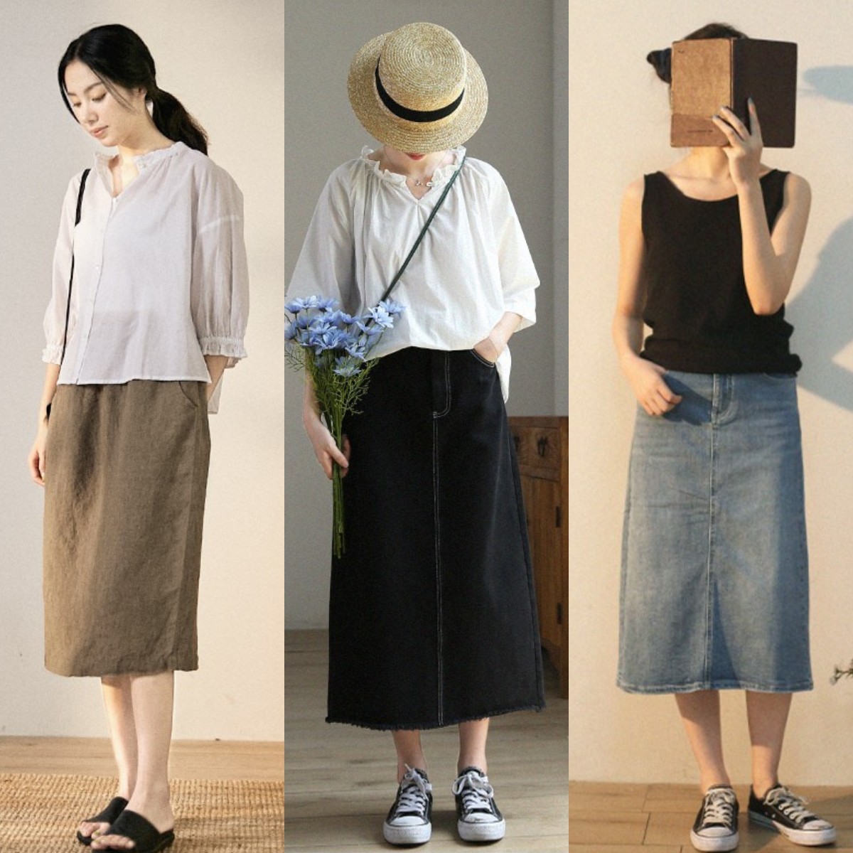 半身裙你知道怎么穿才显高级吗,洋气时髦半身裙小个子