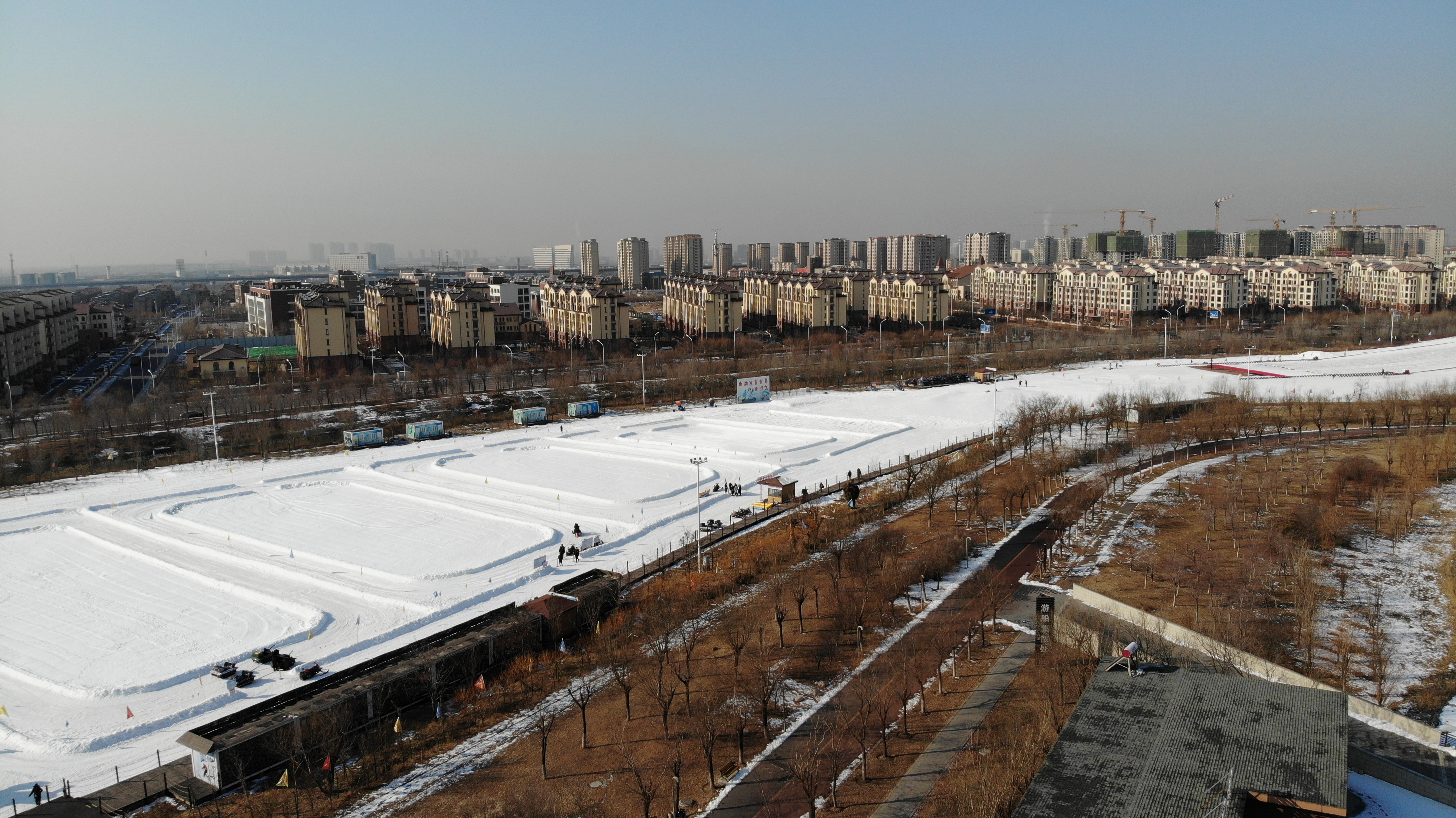 南湖公园武清区游玩,武清南湖公园四月初景色