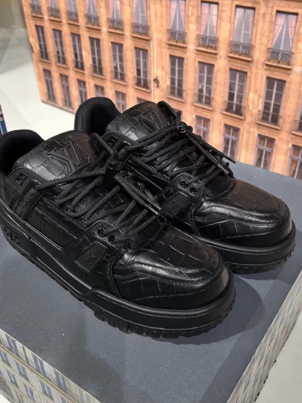 trainer鳄鱼纹,胖trainer白色开箱