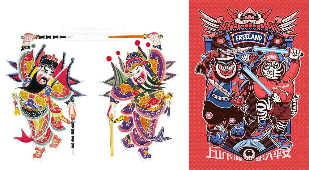 国潮风海报创意设计,国潮插画手绘初学者入门教程