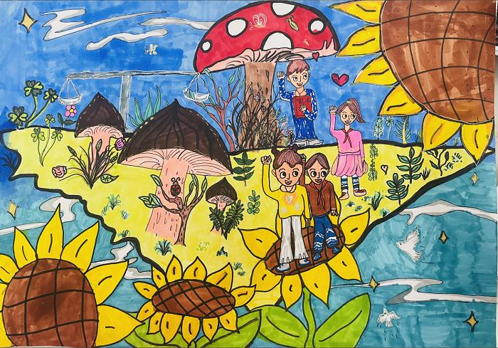 法制安全小学生绘画,法治护航未成年人绘画作品