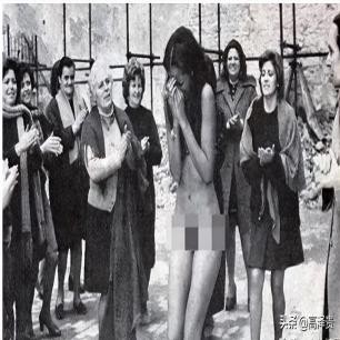 二战女德军士兵照片,老照片二战后悲惨的法国女性