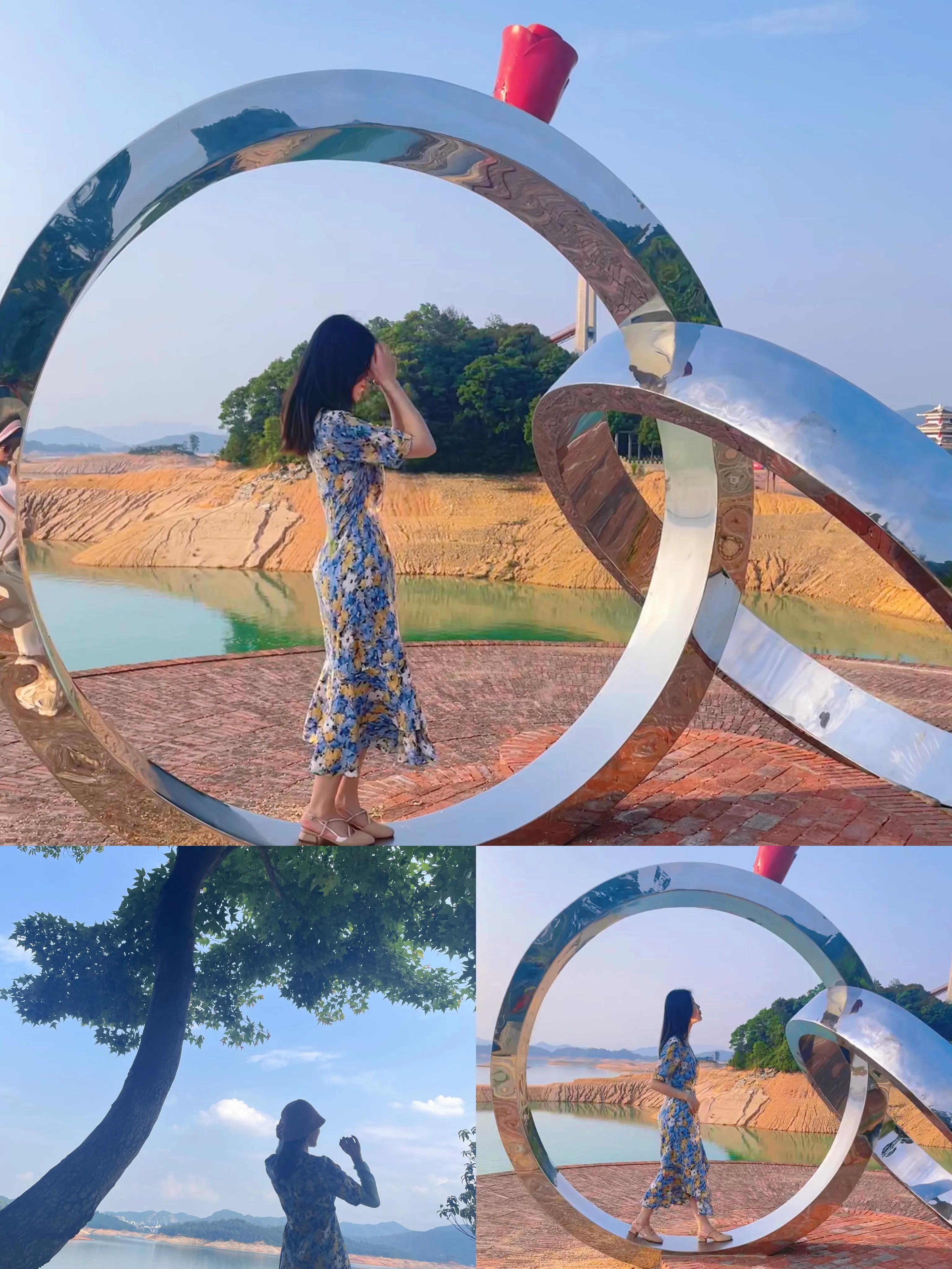 看一眼就着迷的景点,万绿湖打卡照片