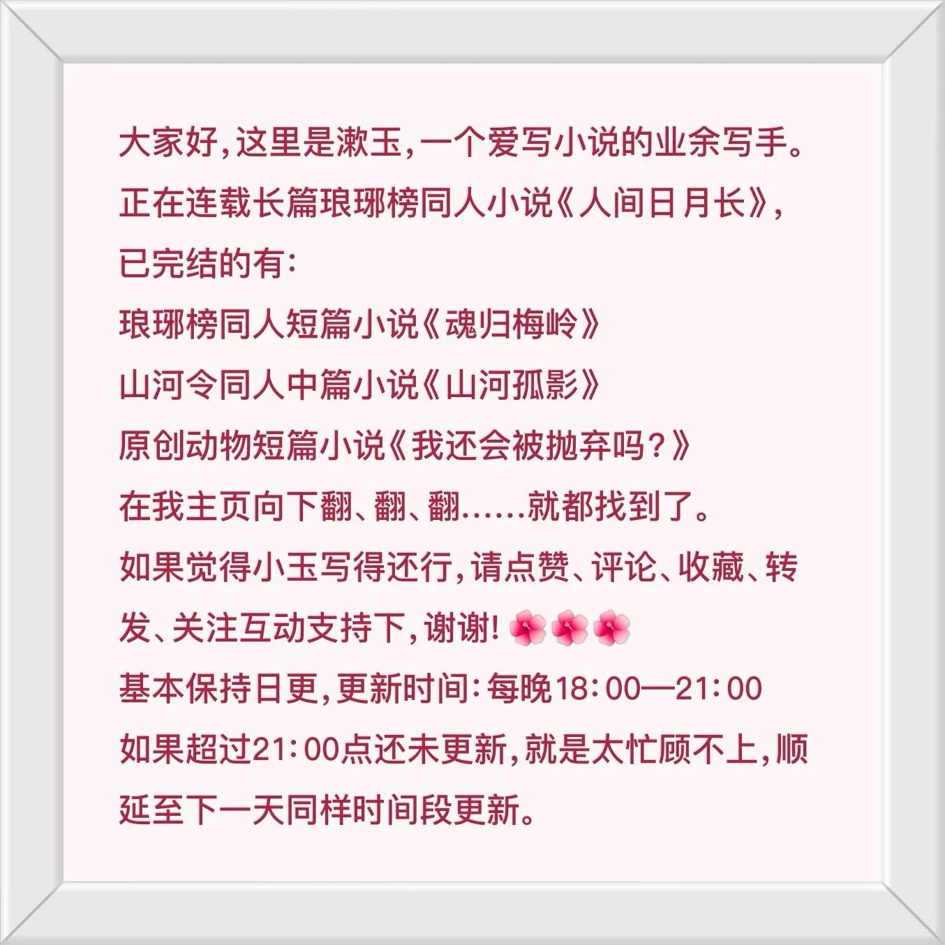 琅琊榜之人间日月长小说,琅琊榜人间日月长22
