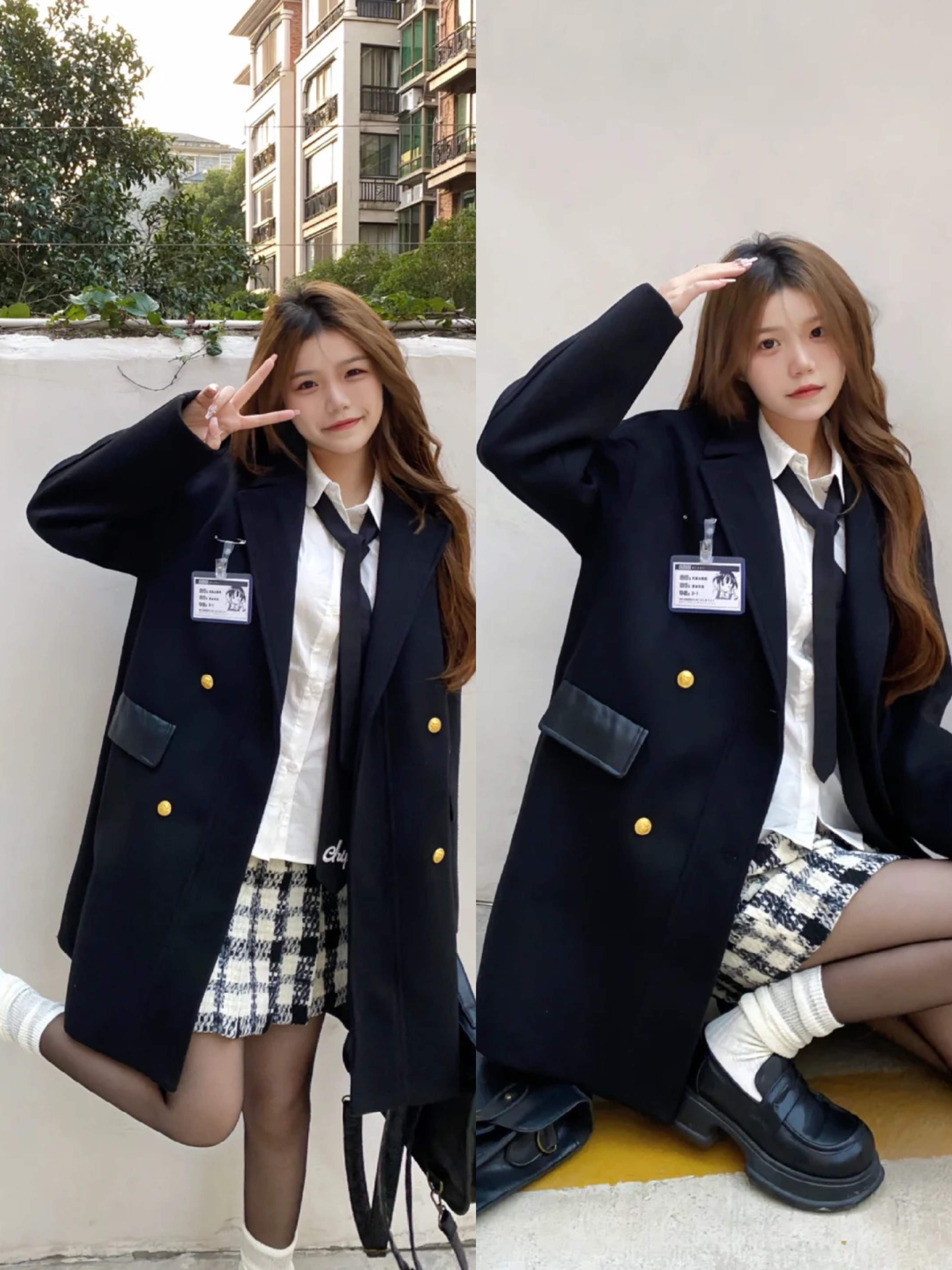 黑丝小腿袜和过膝袜哪个显腿长,今冬不流行露脚踝了露袜才更时髦