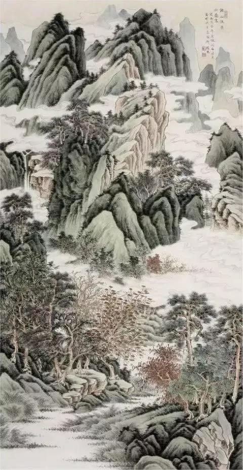 中国山水画名家作品欣赏书,清代山水画名家作品集一册