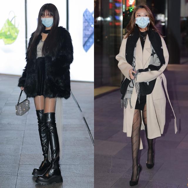 春季黑色袜时尚穿搭,穿袜子要有艺术感