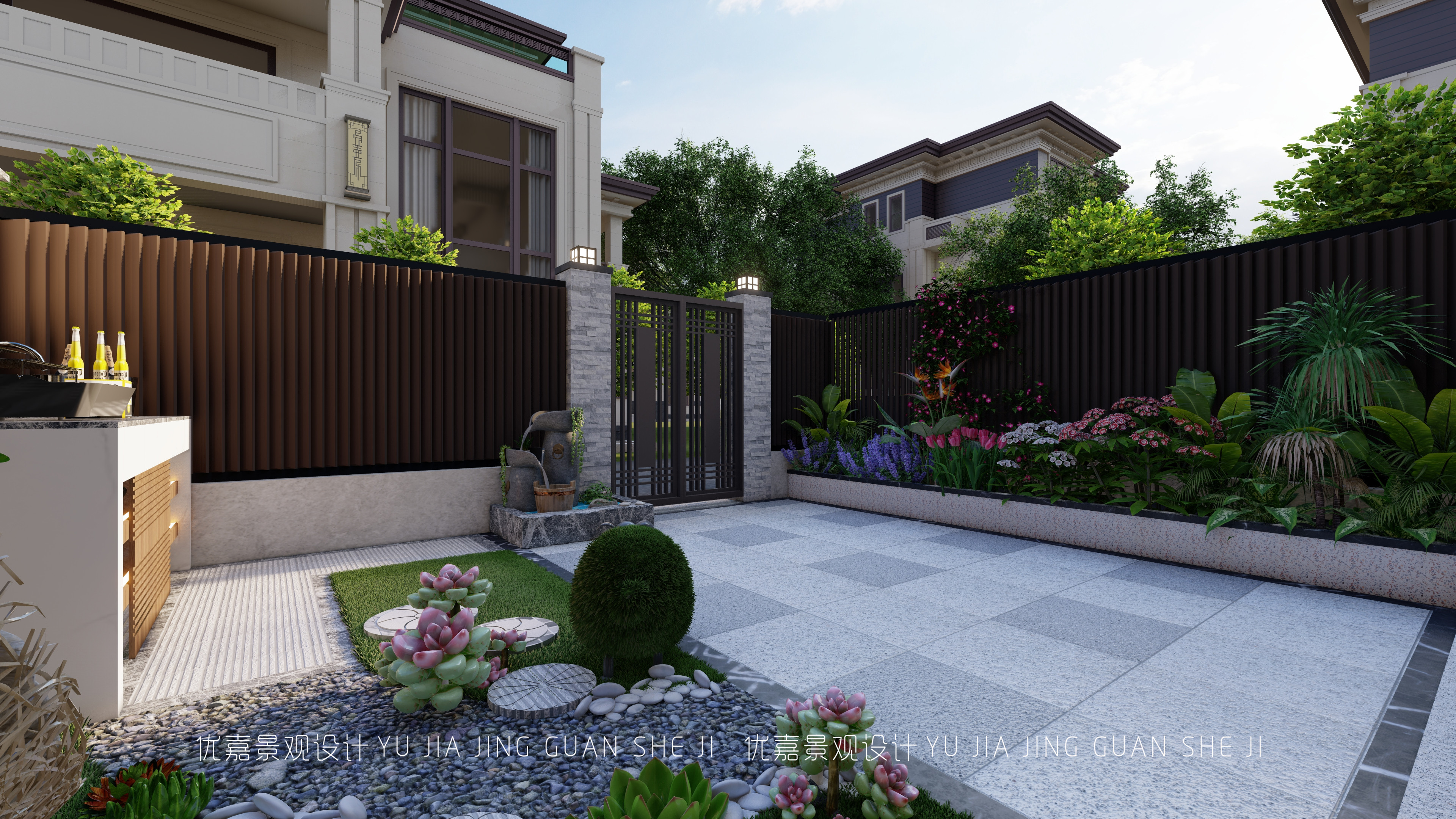 院子不用太大,家庭实用小院子