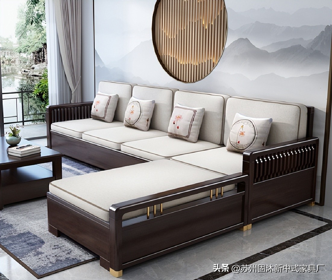 江苏实木中式沙发,中式实木整装沙发