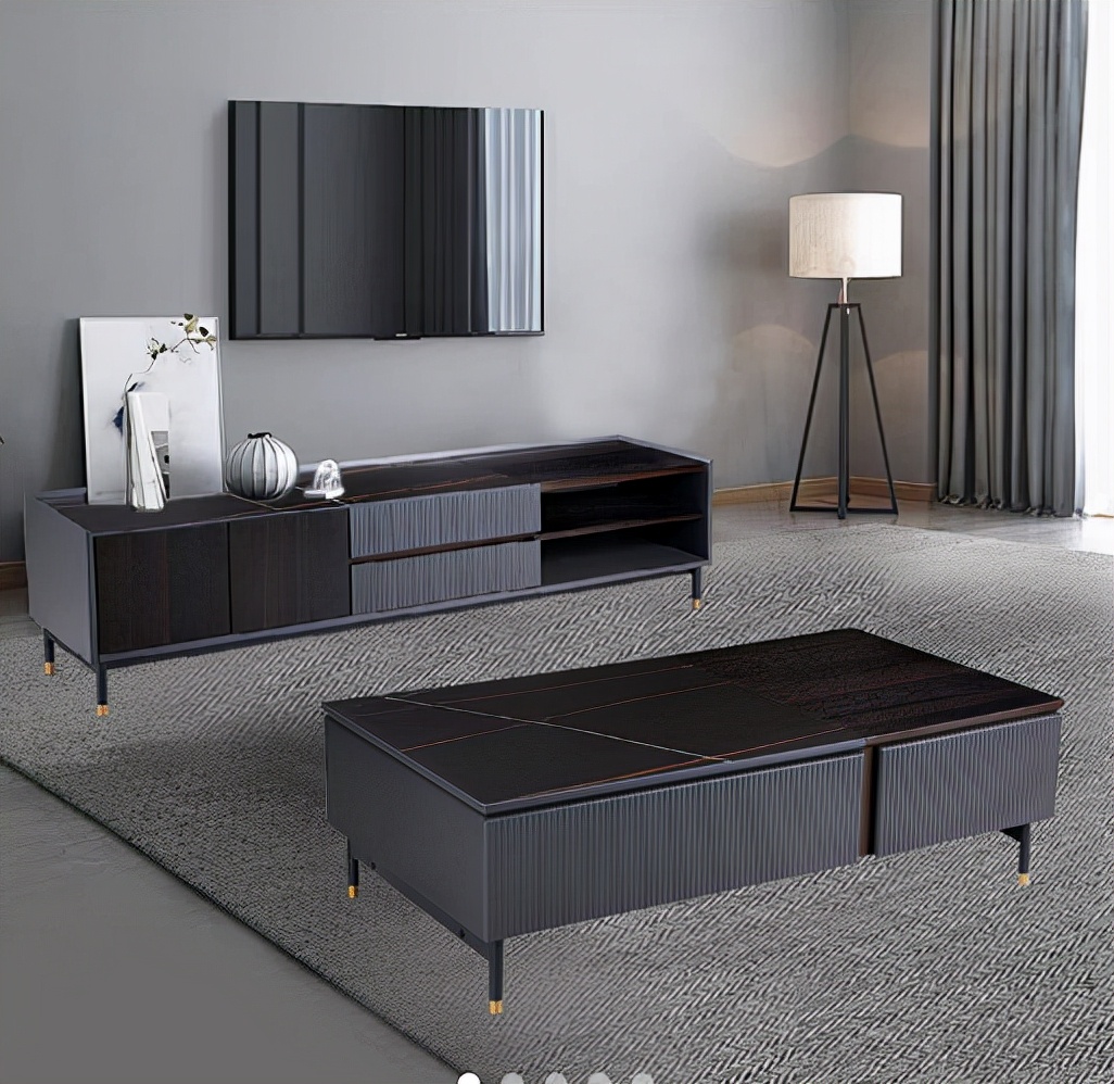 现在装电视柜的效果图,一整面墙电视柜效果图