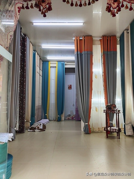 窗帘壁纸店装修,广州窗帘店设计案例图片