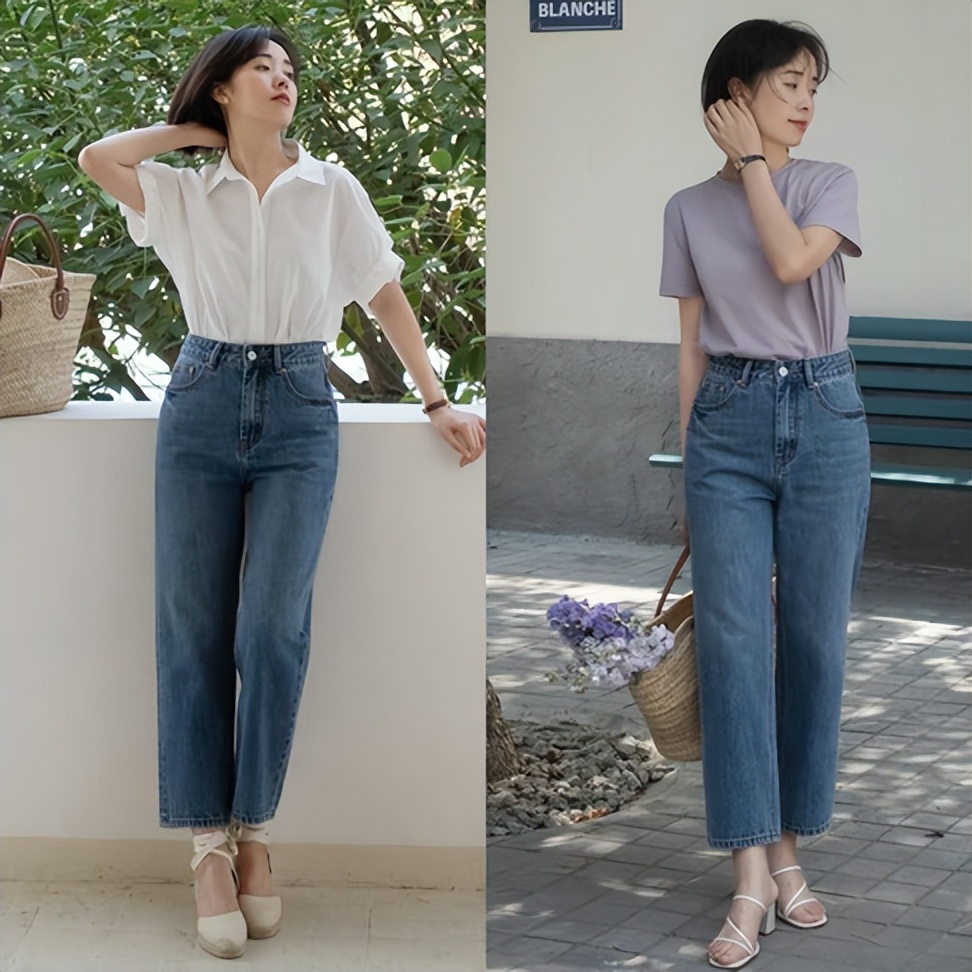 t恤穿搭小心机就是显高显瘦减龄,秋季显瘦内搭t恤