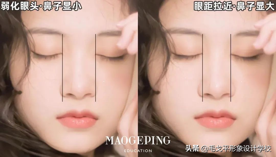 鼻小柱比鼻翼低怎么化妆,山根低大鼻头宽鼻翼修容