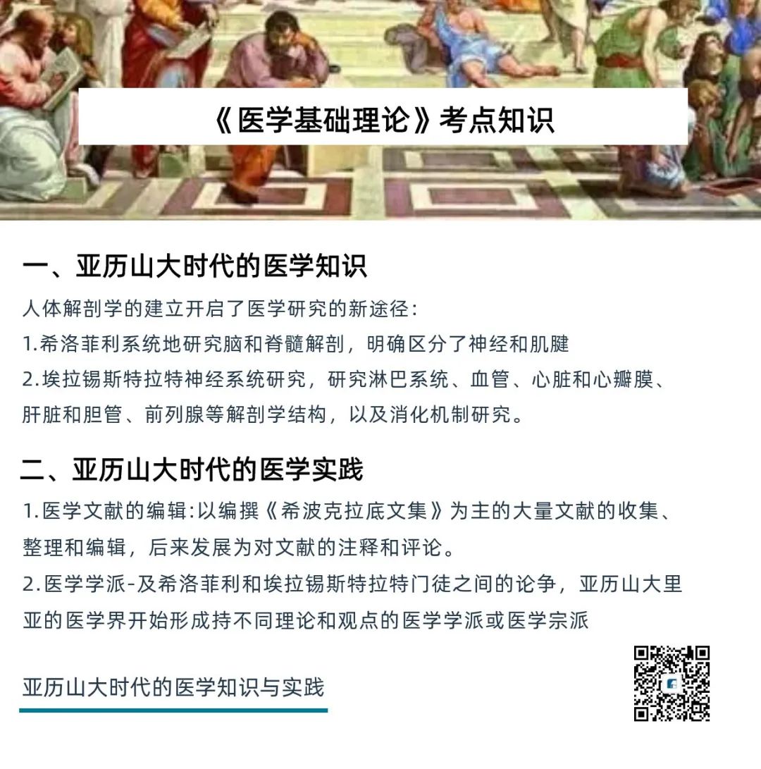 亚历山大时代的医学知识与实践—《医学基础理论》考点（3）