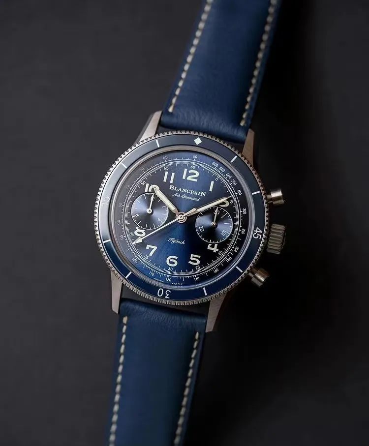 宝珀空军司令玫瑰金上手效果,宝珀空军限量计时表