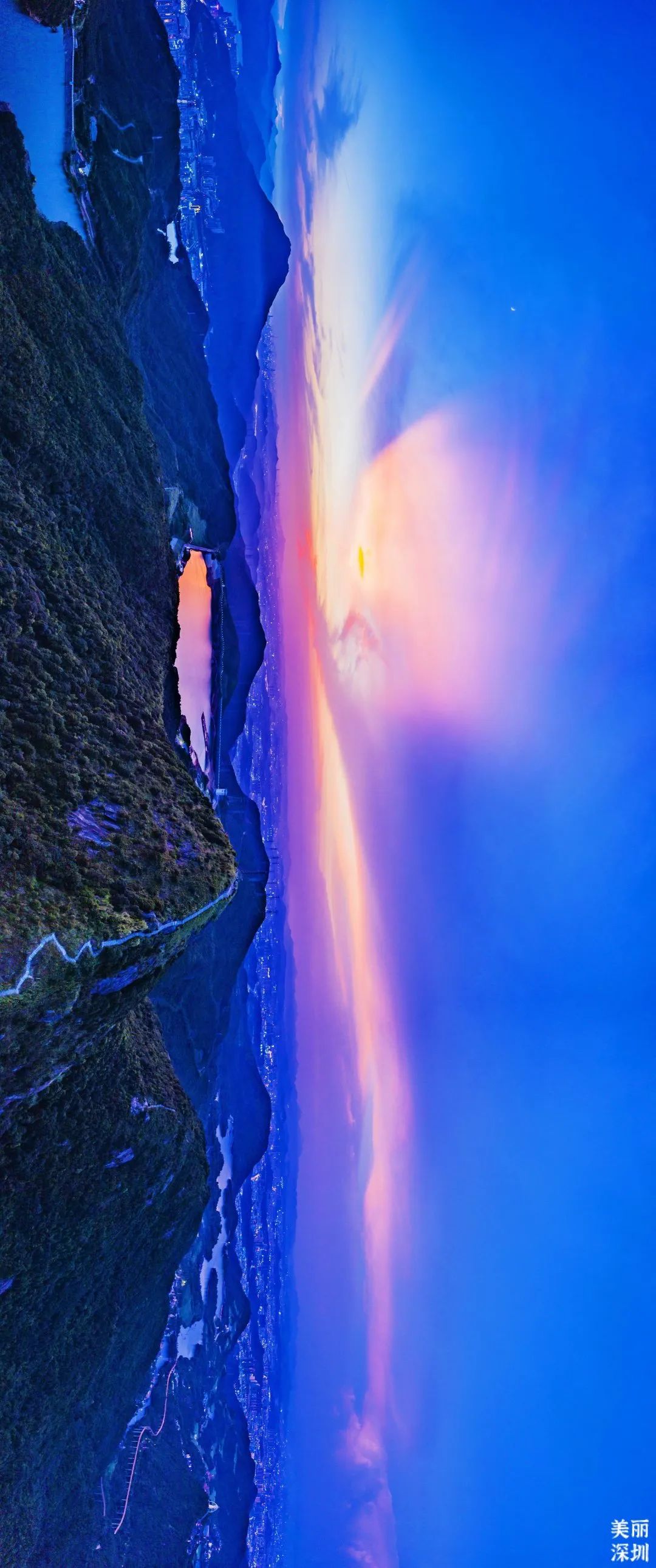 深圳莲花山公园航拍,航拍深圳凤凰山公园