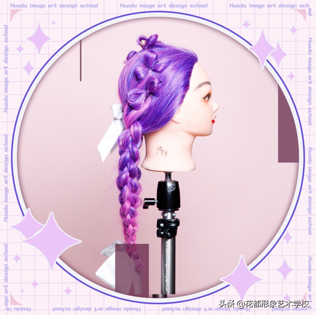 唯美学生编发教程,学化妆学美甲来花都