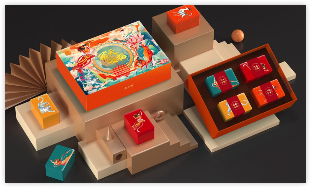 超时尚国潮插画风原创包装设计,有趣且有创意的插画包装设计欣赏