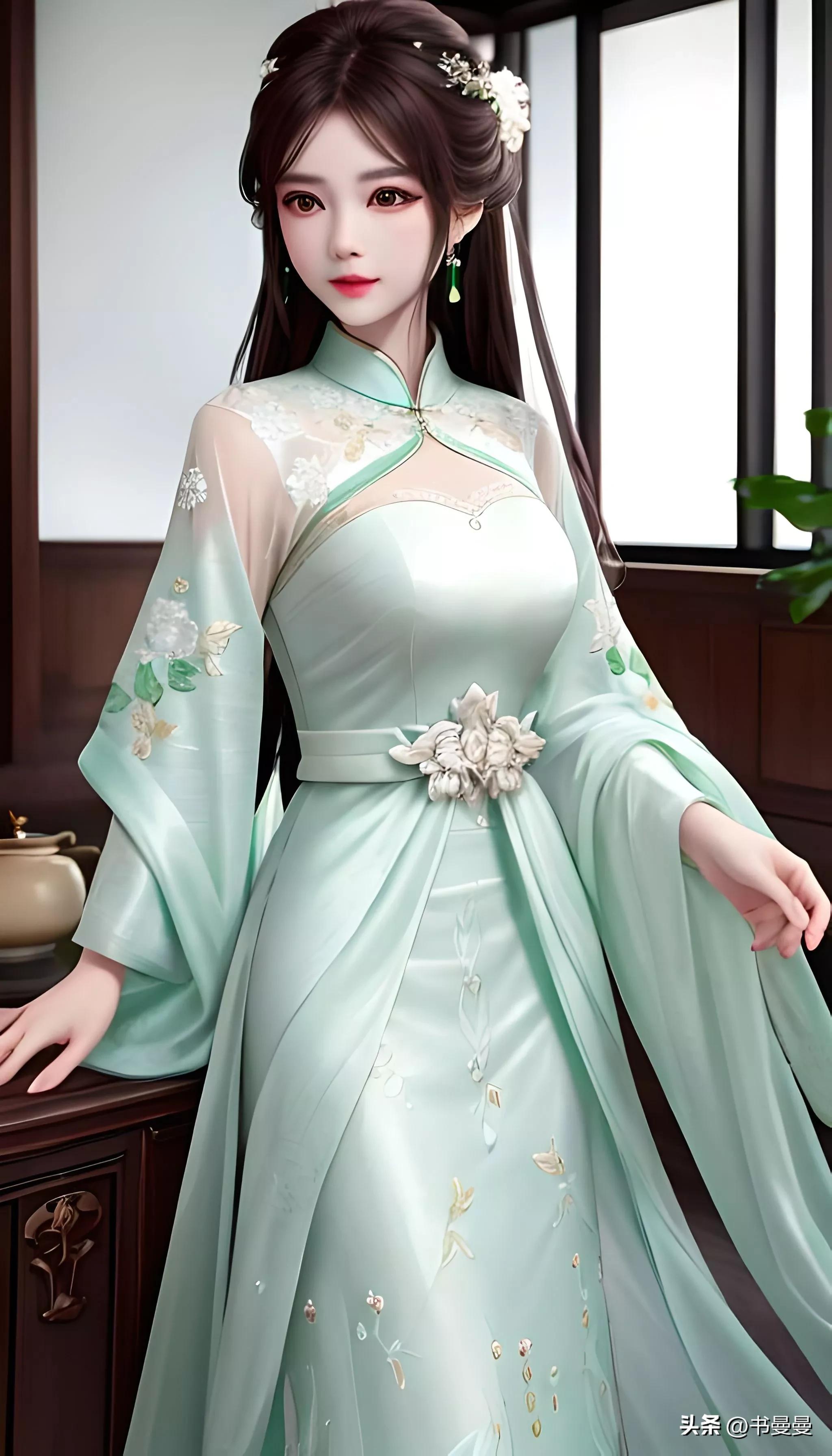 ai绘画古风少女插画壁纸欣赏,ai绘画国风美女
