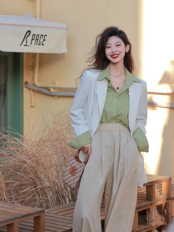 150小个子显高穿搭阔腿裤女,小个子如何选择阔腿裤显瘦显腿长