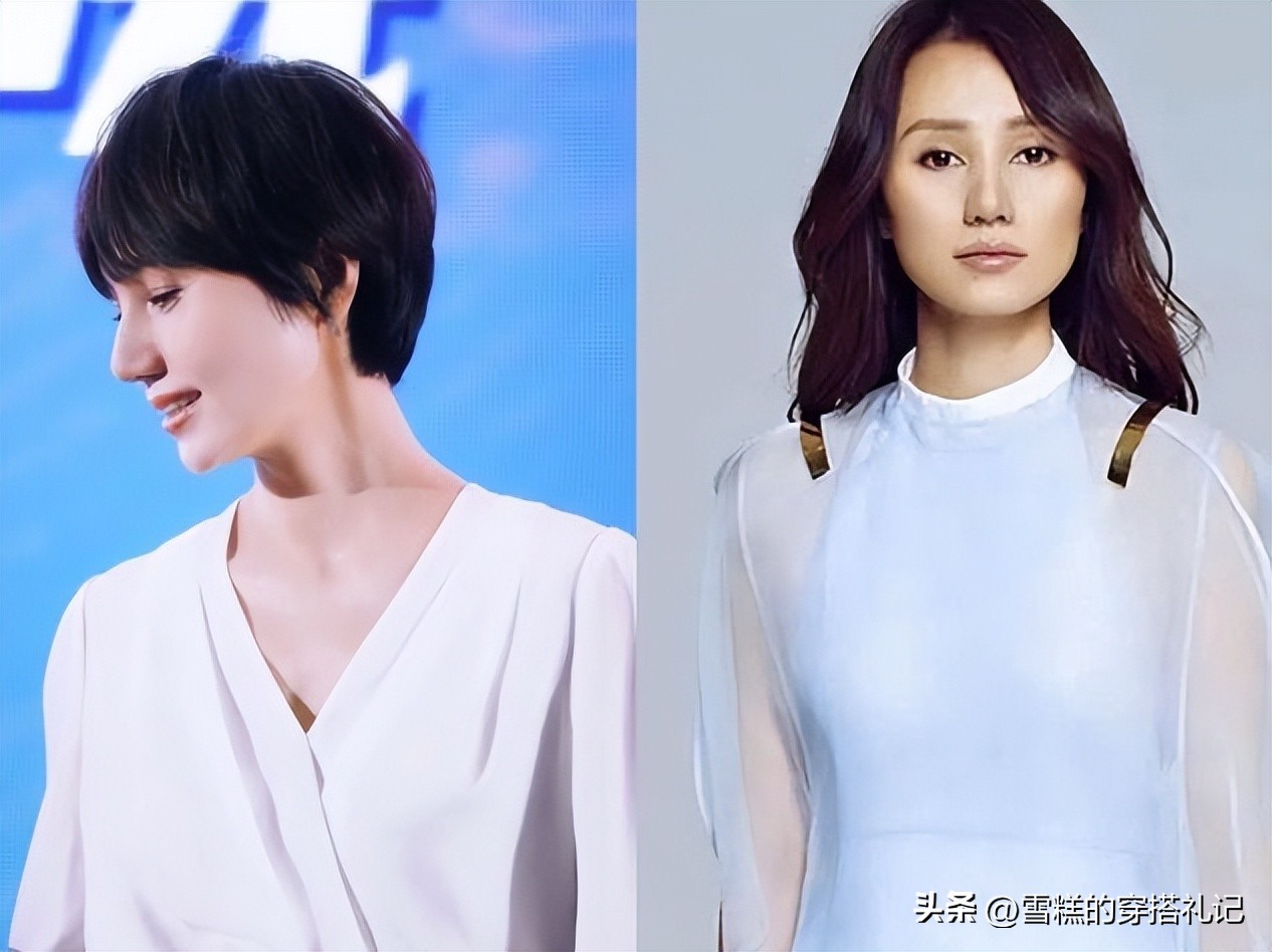 袁泉干练短发发型图片,袁泉最新短发发型图片大全