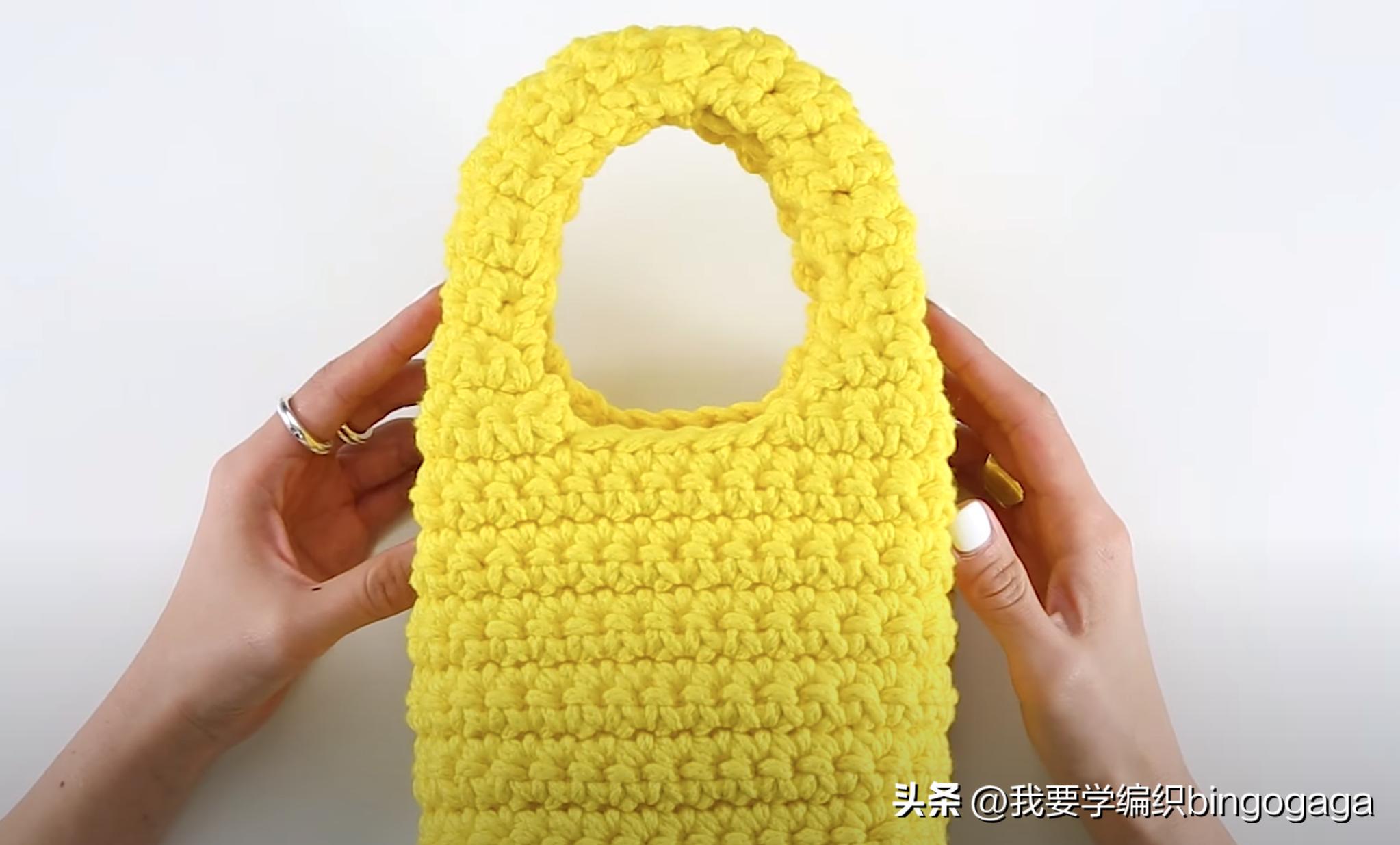 小单肩包教程简单又漂亮,学钩小包包的视频教程