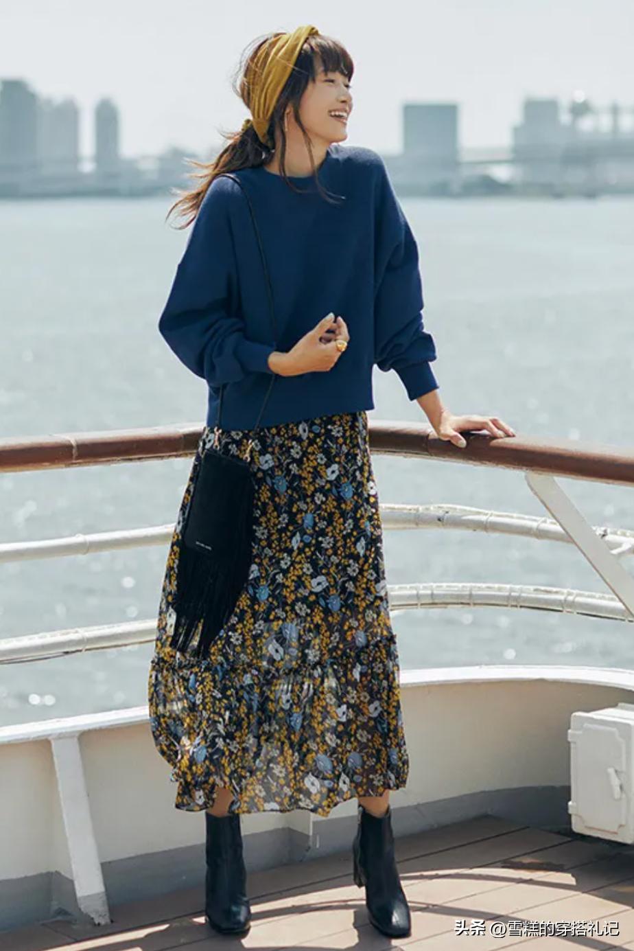 遮肚子显瘦藏肉卫衣,韩系穿搭卫衣搭配长裙