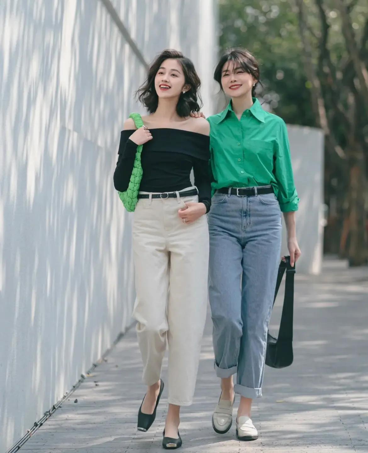 夏日闺蜜日常穿搭模板,夏季闺蜜装穿搭时髦可爱
