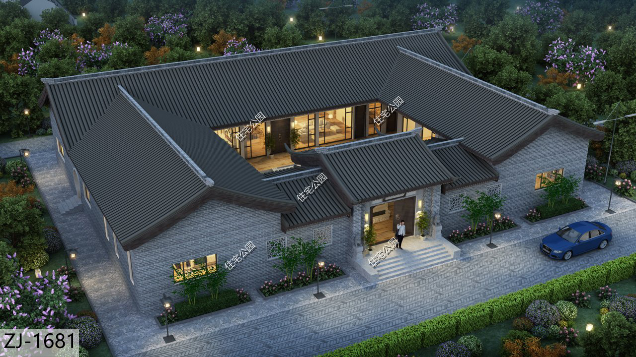 分享高端别墅,七款中式合院经典款