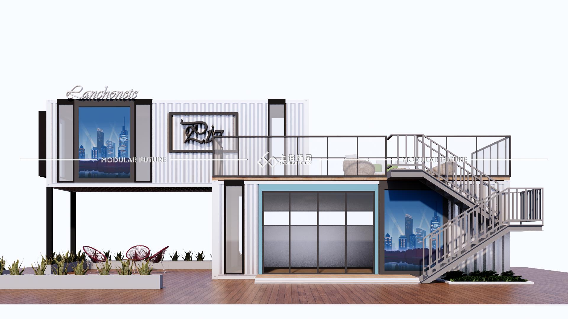 集装箱式办公室设计,阁楼式集装箱办公室