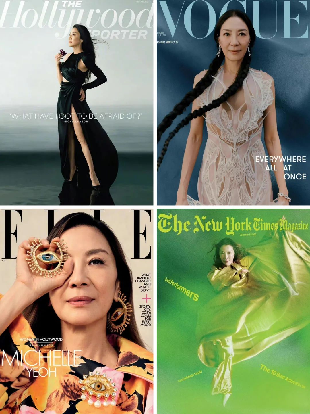 杨紫琼高定礼服闪耀戛纳红毯,杨紫琼携手老公亮相奥斯卡红毯