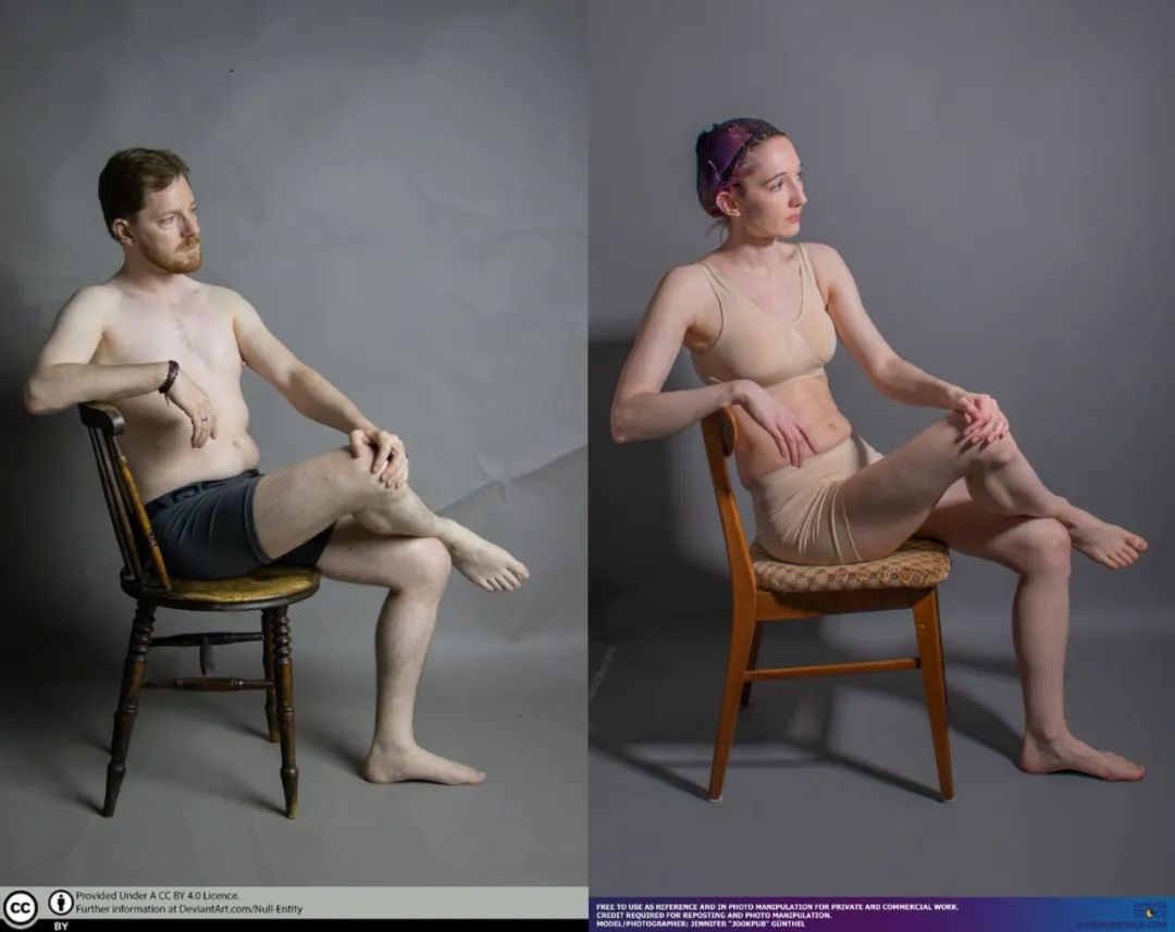 人体坐姿画法速写,速写坐姿人体结构及名称