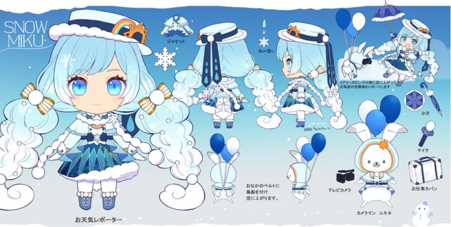 2023雪初音,2022年雪初音设定图